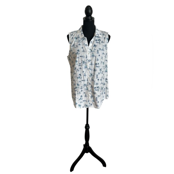 Talbots Women's Sleeveless Top-White-Size Large - Picture 1 of 8